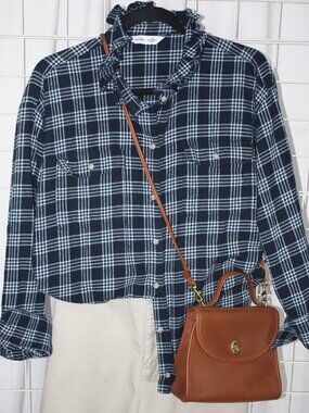 Custom Old Navy, Flannel, Ruffle Collar Shirt – One-of-a-Kind